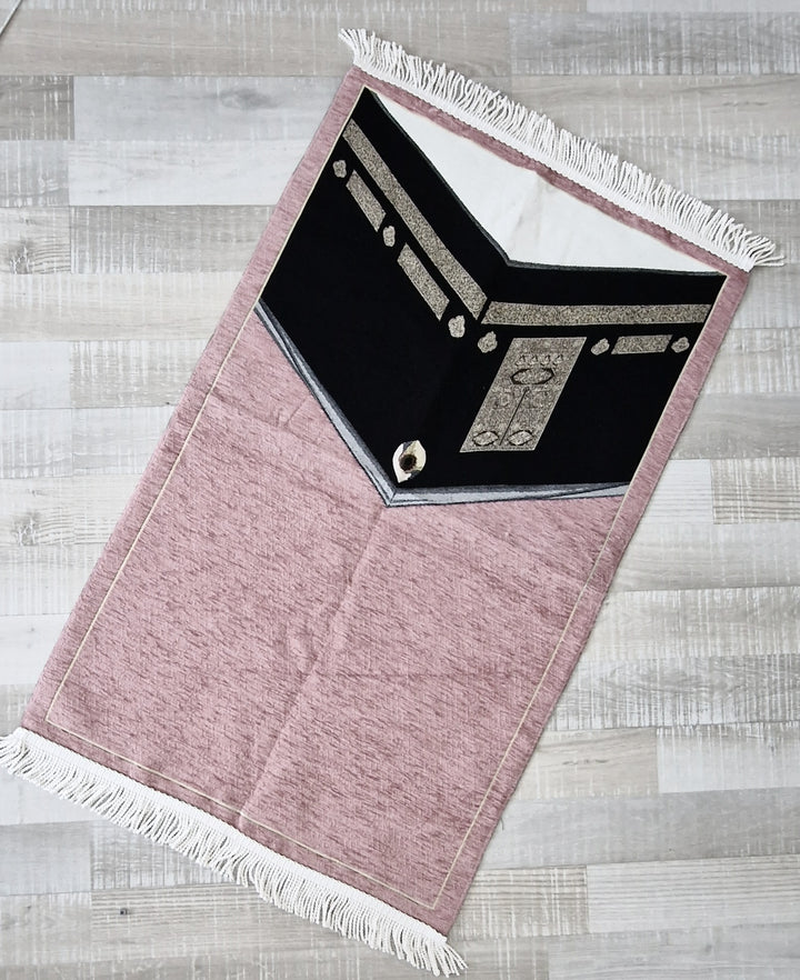 Kaba design chenille  prayer mat Good Quality-TheIslamicshop.com