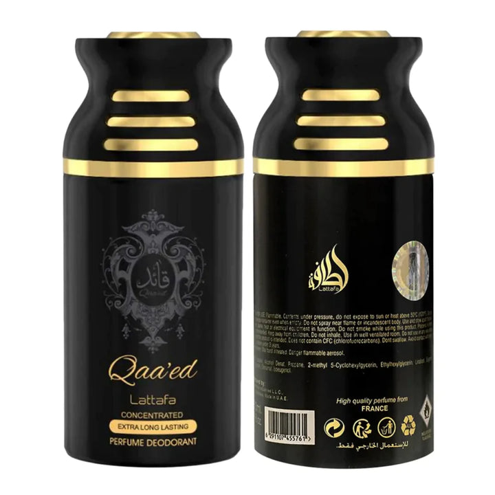 LATTAFA DEO 250 ML -QAA'ED Deodorant Long Lasting Floral Fragrance-theislamicshop.com