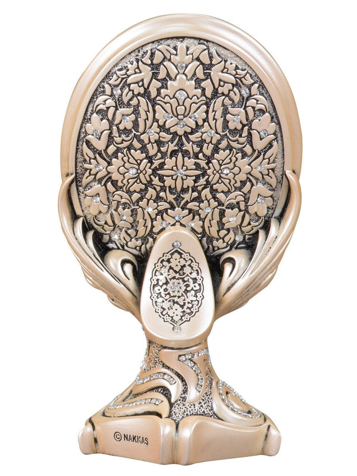 Allah Muhammad Islamic Table Decor Oval Gold/Silver/Pearl (Medium)-theislamicshop.com