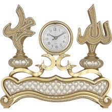 Allah Muhammad Trinket Triple Clock Gold BB-0935-2302-theislamicshop.com