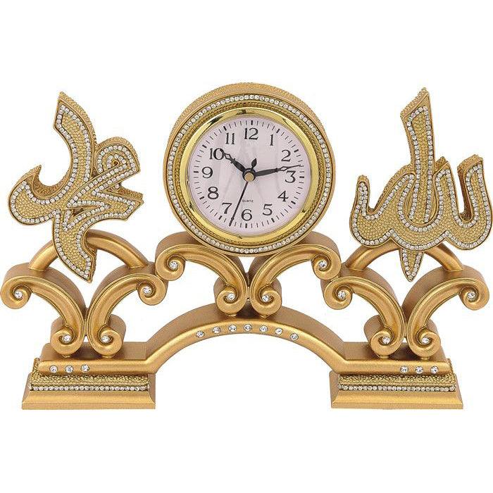 Allah Muhammad Trinket Triple Clock Gold BB-0965 - The Islamic Shop