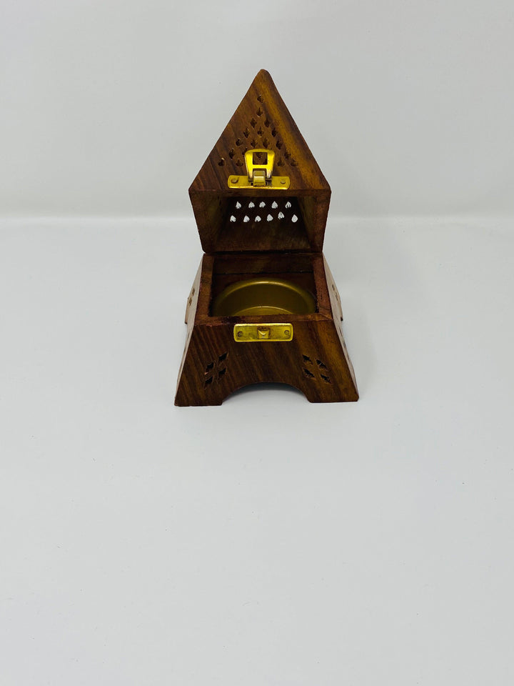 Bakhoor Burner Wood Arabic Mini for Incense Oud,-theislamicshop.com