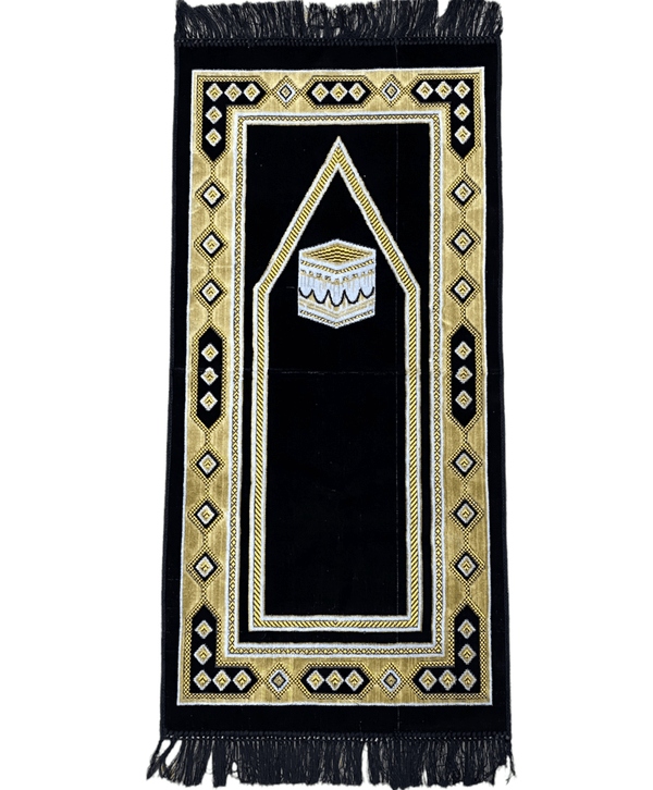 Child sajjadah jaynamaz salah prayer rug Turklish prayer mat/Black -TheIslamicshop.com