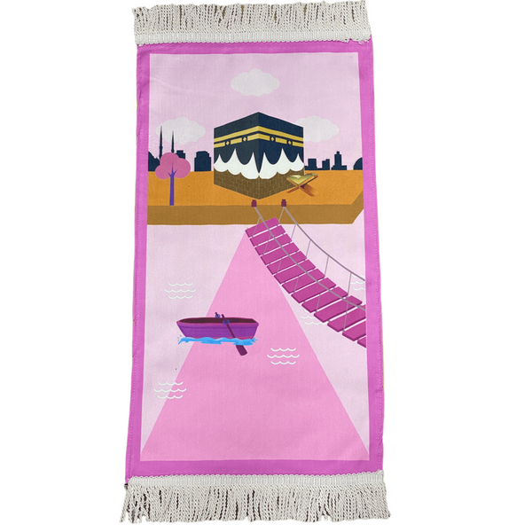 Child Size prayer mat Pink-TheIslamicshop.com