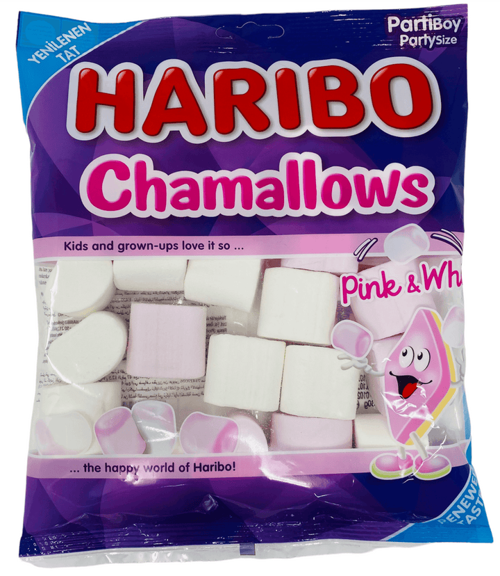Haribo  Chamallow Pink and White Marshmallows 130gr-theislamicshop.com