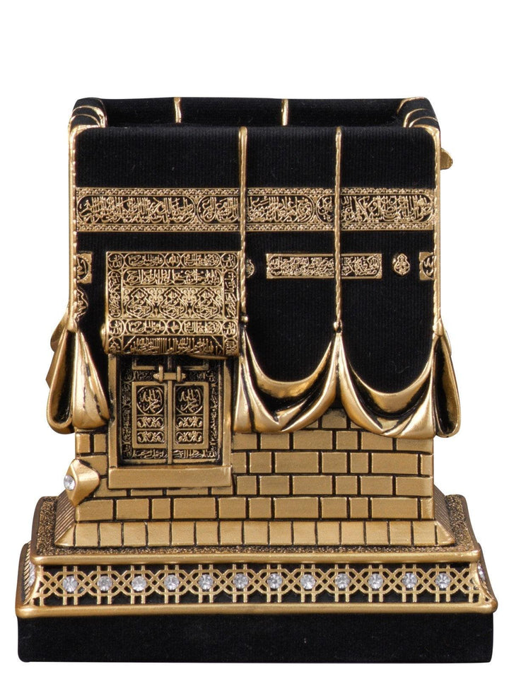 Islamic Table Decor Kaba Replica Gold & Silver (Large)-theislamicshop.com