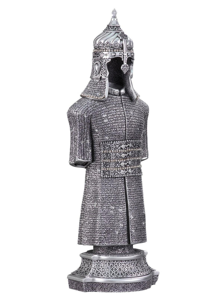 Jawshan Kabir Silver Moulded Ottoman Military Armor 26 x 8cm Ornament Small - The Islamic Shop