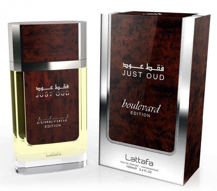 Just Oud Boulevard By Lattafa Fragrance Attar Halal Attar EDP Spray Perfume 90ml-theislamicshop.com