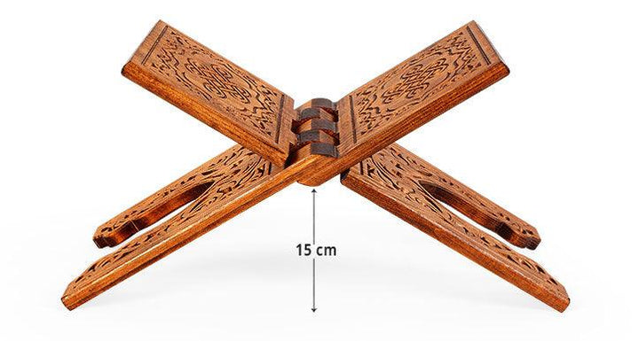 Medium size red pine wooden rehal Quran holder-theislamicshop.com