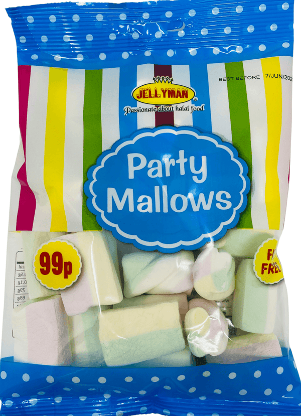 Party Chamallow Pink&White&Green Marshmallows 120gr-theislamicshop.com