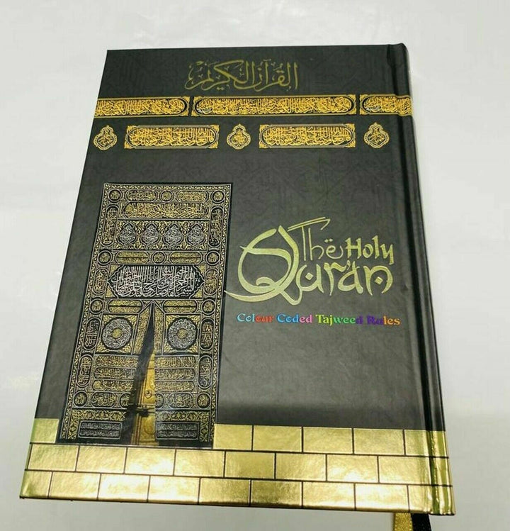 The Holy Quran: Kaba Cover : Colour Coded : Tajweed Rules Large-theislamicshop.com