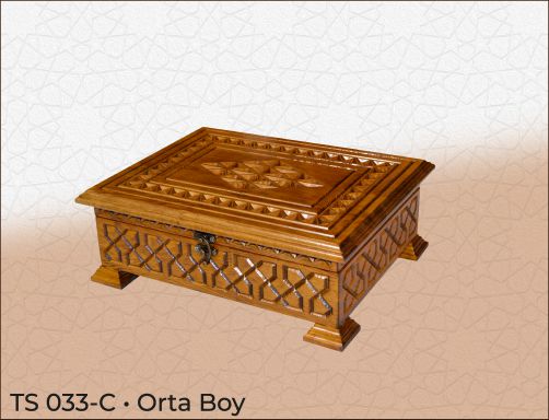 Quran Box red pine wooden TS 033-C-theislamicshop.com