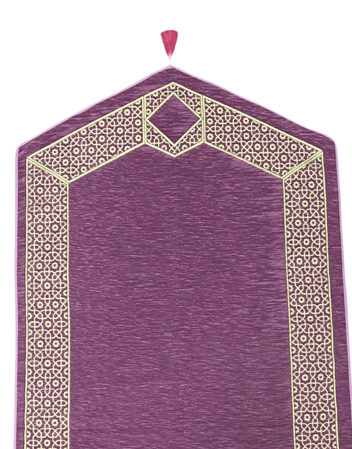 Waaw Premiup chenille  prayer mat With Tassel/Pink High Quality -TheIslamicshop.com